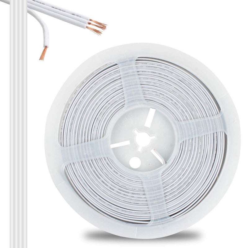 RGBZONE 10m/33ft 22AWG 4pin LED Light Strip Cable Cord, LED Electric Wire 22 Gauge, Conductor Extension Cable Line Cord for RGB LED Strip 5050 3528, PVC Plastic Flexible(White) - Image 1